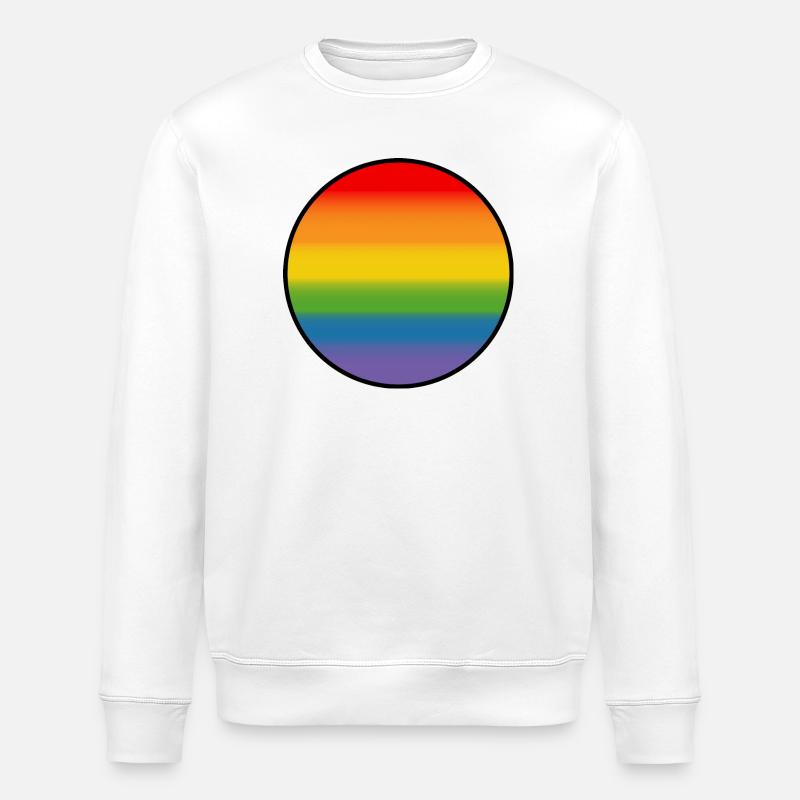 Rainbow Gradient Chemise ronde blanche - Sweat bio ROLLER Stanley/Stella Unisexe - blanc