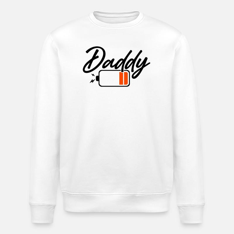 ID-Monogramm in fettem Orange - Stanley/Stella Unisex Bio-Sweatshirt ROLLER - Weiß