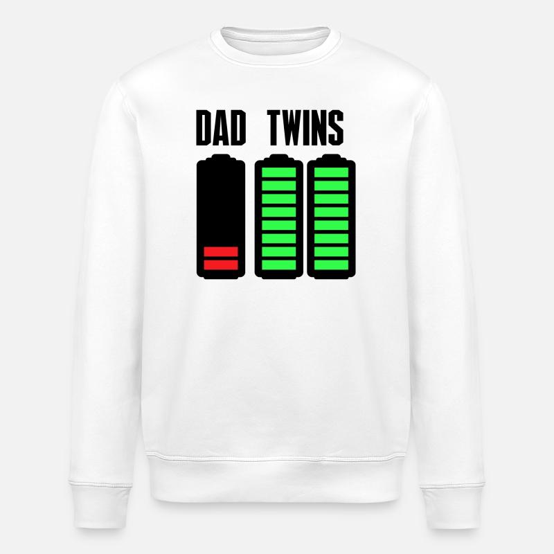 Neon Bar Equalizer auf Schwarz - Stanley/Stella Unisex Bio-Sweatshirt ROLLER - Weiß