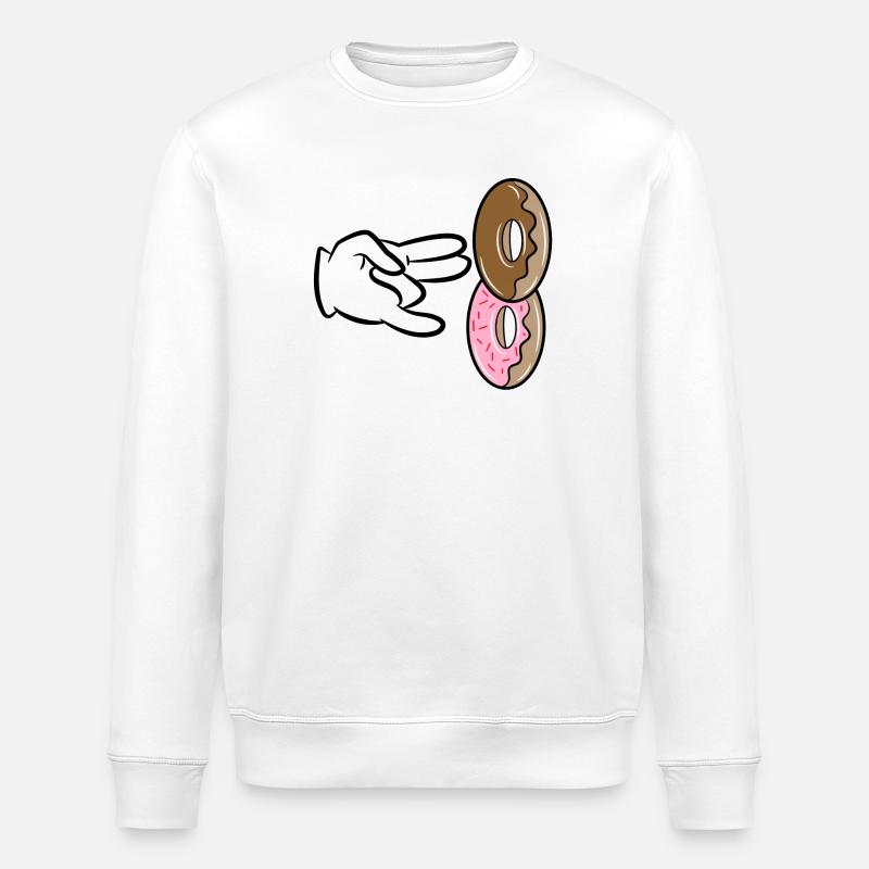 Dessert Sweets Snacking Donut Snacking - Stanley/Stella ROLLER Unisex Organic Sweatshirt - white