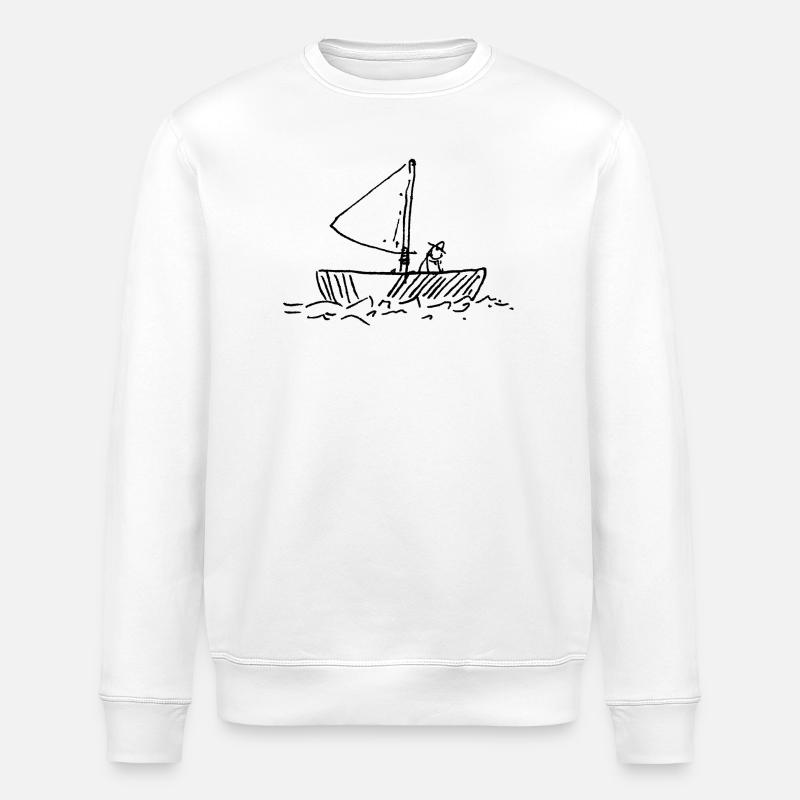 Pêcheurs dans le bateau - Sweat bio ROLLER Stanley/Stella Unisexe - blanc