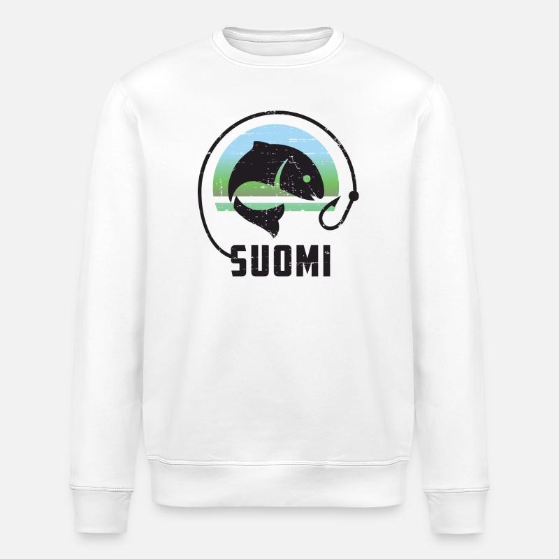 Finnland Angel Urlaub - Stanley/Stella Unisex Bio-Sweatshirt ROLLER - Weiß