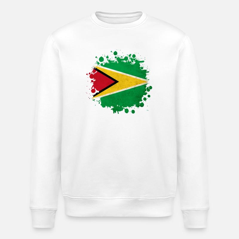 blob drapeau de la Guyane - Sweat bio ROLLER Stanley/Stella Unisexe - blanc