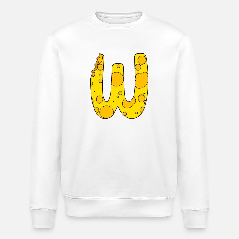 Letter W - Stanley/Stella ROLLER Unisex Organic Sweatshirt - white