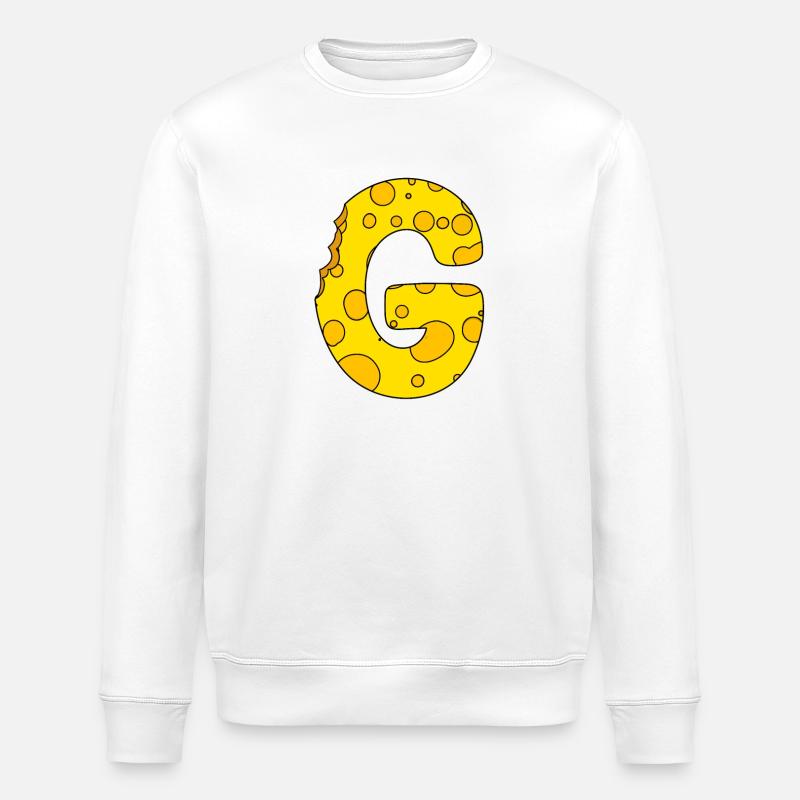 Buchstabe G - Stanley/Stella Unisex Bio-Sweatshirt ROLLER - Weiß