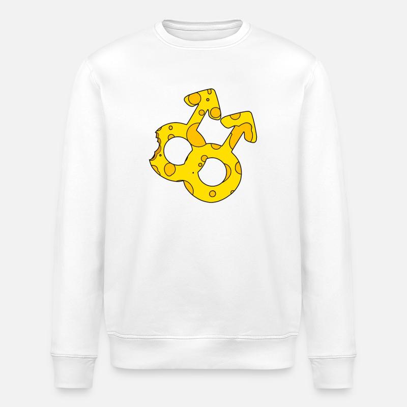 Double Mars symbol - Stanley/Stella ROLLER Unisex Organic Sweatshirt - white