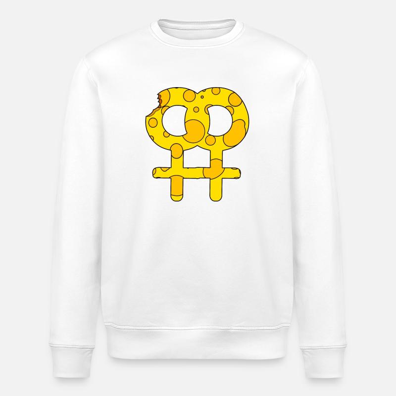 Double Venus symbol - Stanley/Stella ROLLER Unisex Organic Sweatshirt - white
