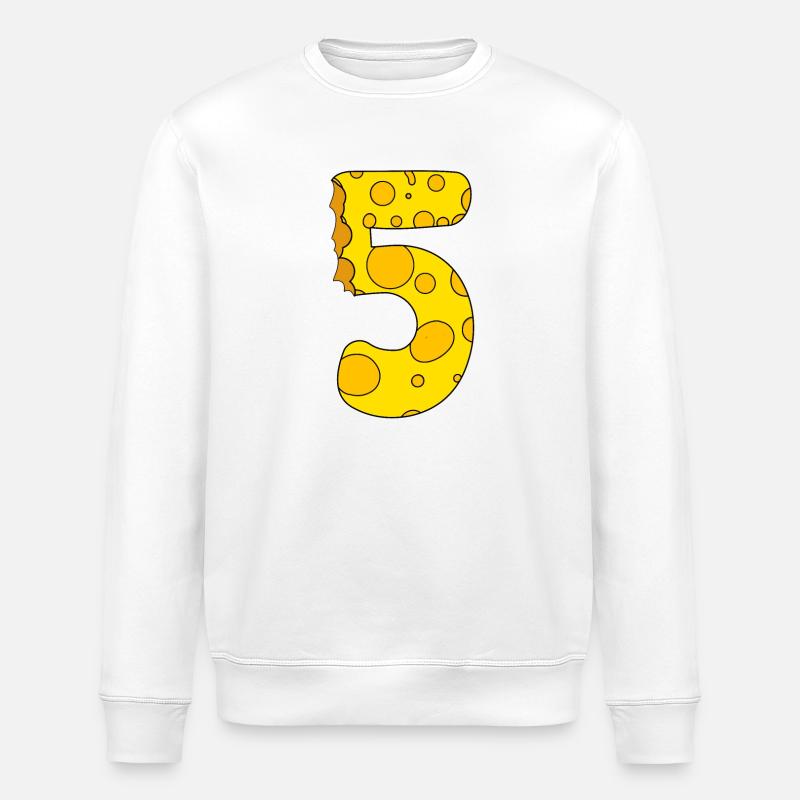 Fromage numéro 5 - Sweat bio ROLLER Stanley/Stella Unisexe - blanc