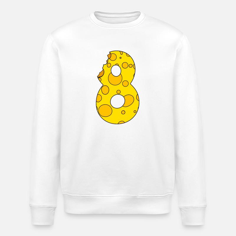 Numéro 8 Digit Cheese - Sweat bio ROLLER Stanley/Stella Unisexe - blanc