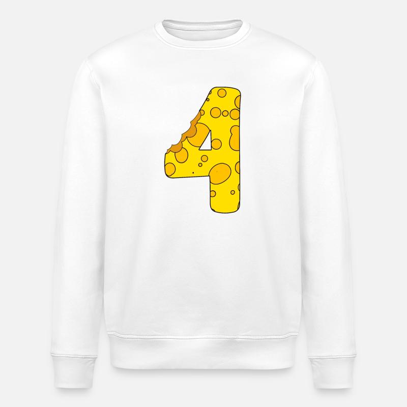 Fromage numéro 4 - Sweat bio ROLLER Stanley/Stella Unisexe - blanc