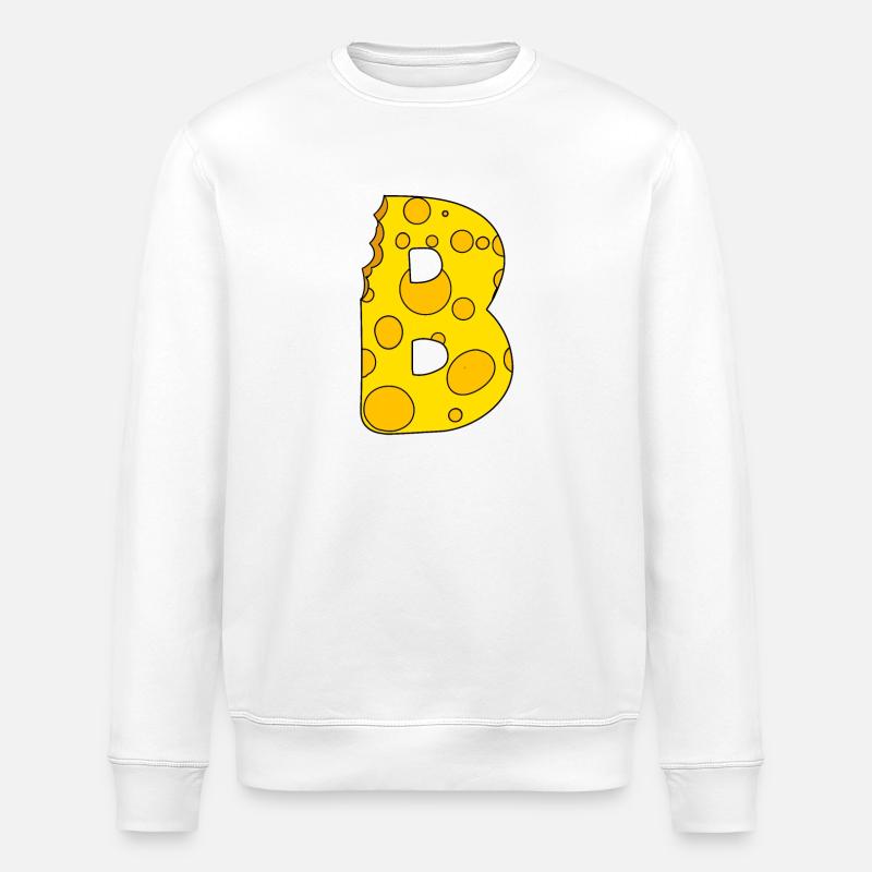 Lettre B - Sweat bio ROLLER Stanley/Stella Unisexe - blanc