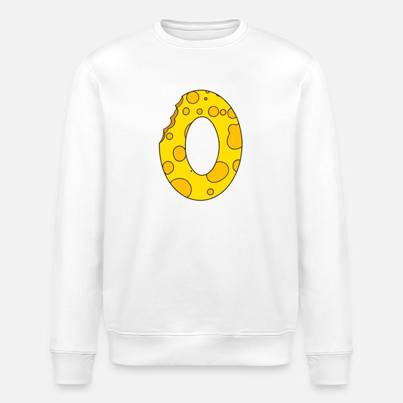 Lettre O - Sweat bio ROLLER Stanley/Stella Unisexe - blanc