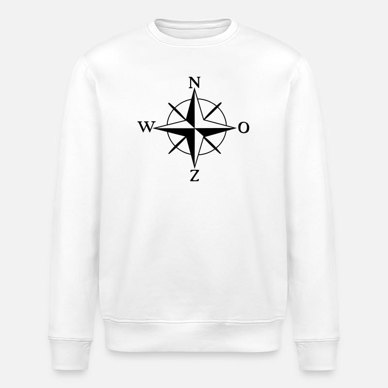 Kompass Nordost West Süd - Stanley/Stella Unisex Bio-Sweatshirt ROLLER - Weiß