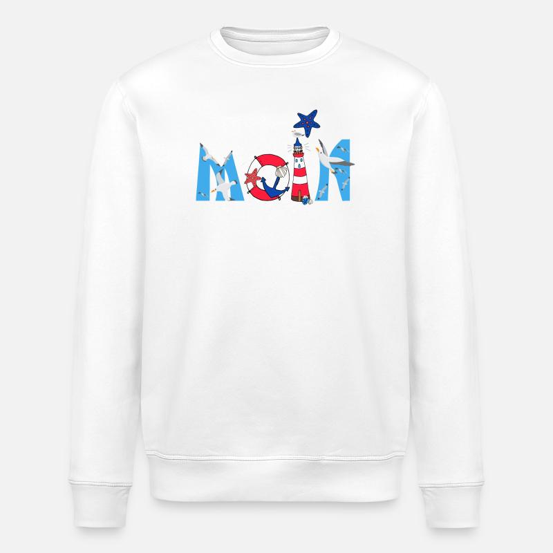 Moin Kinder Motiv - Stanley/Stella Unisex Bio-Sweatshirt ROLLER - Weiß
