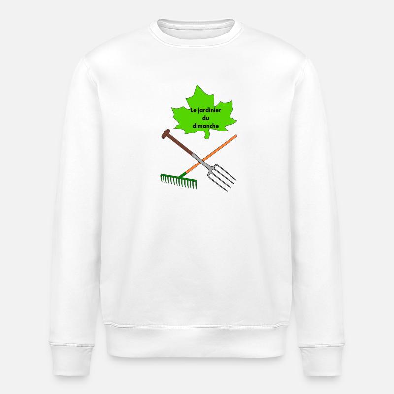Le jardinier du dimanche - Sweat bio ROLLER Stanley/Stella Unisexe - blanc