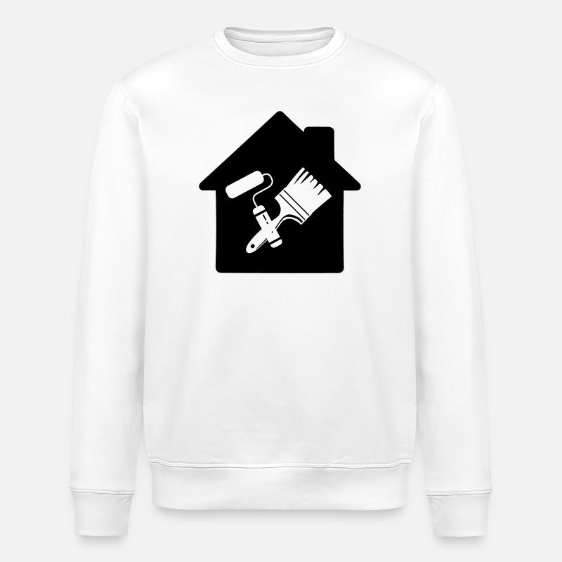 Malerrolle und Pinsel - Stanley/Stella Unisex Bio-Sweatshirt ROLLER - Weiß