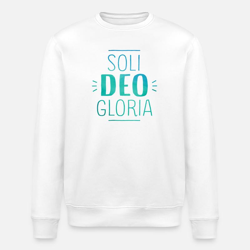 Soli Deo Gloria - Stanley/Stella ROLLER Unisex Organic Sweatshirt - white