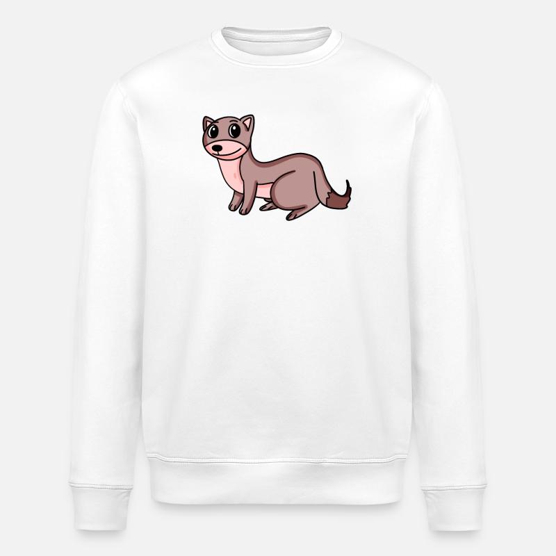 Wiesel Marder - Stanley/Stella Unisex Bio-Sweatshirt ROLLER - Weiß