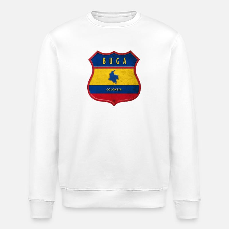 Buga Colombie Conception des armoiries - Sweat bio ROLLER Stanley/Stella Unisexe - blanc