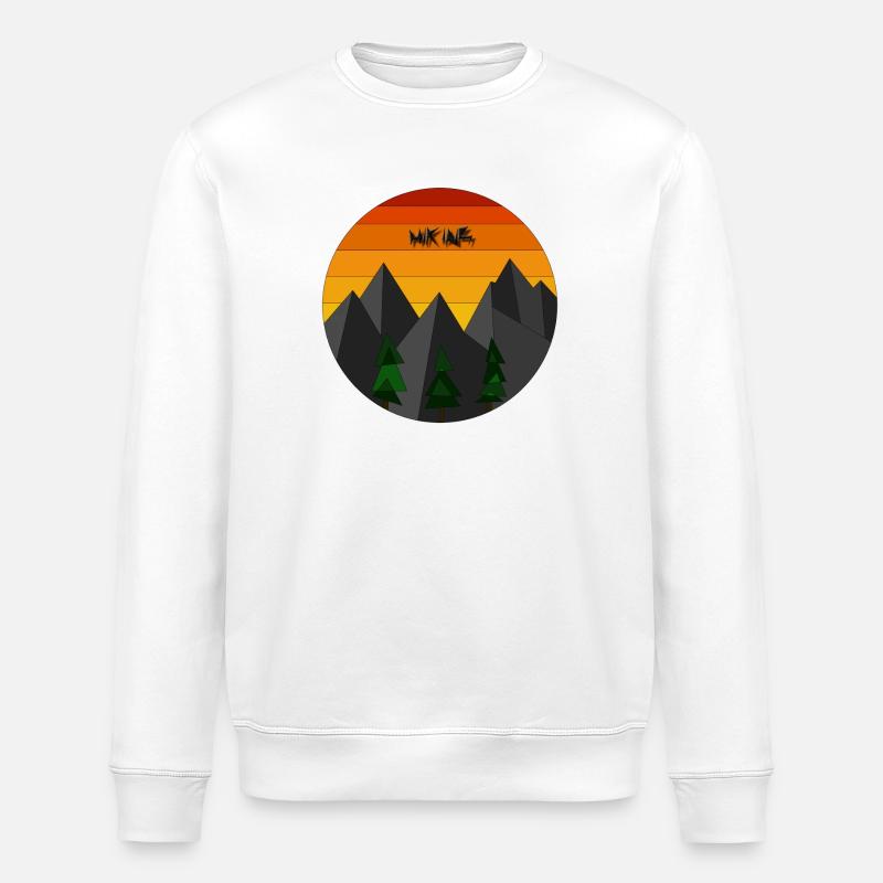 Hiking geometrisch - Stanley/Stella Unisex Bio-Sweatshirt ROLLER - Weiß
