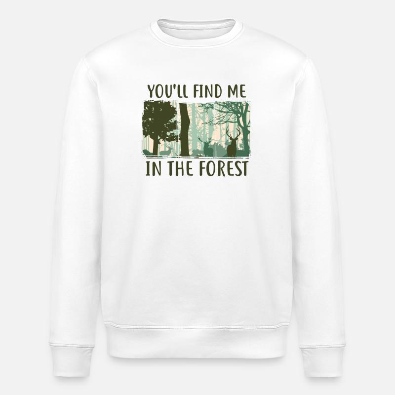 Sie finden mich im Wald - Stanley/Stella Unisex Bio-Sweatshirt ROLLER - Weiß