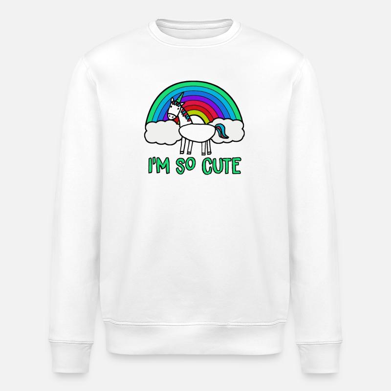 I'm so cute - Stanley/Stella ROLLER Unisex Organic Sweatshirt - white