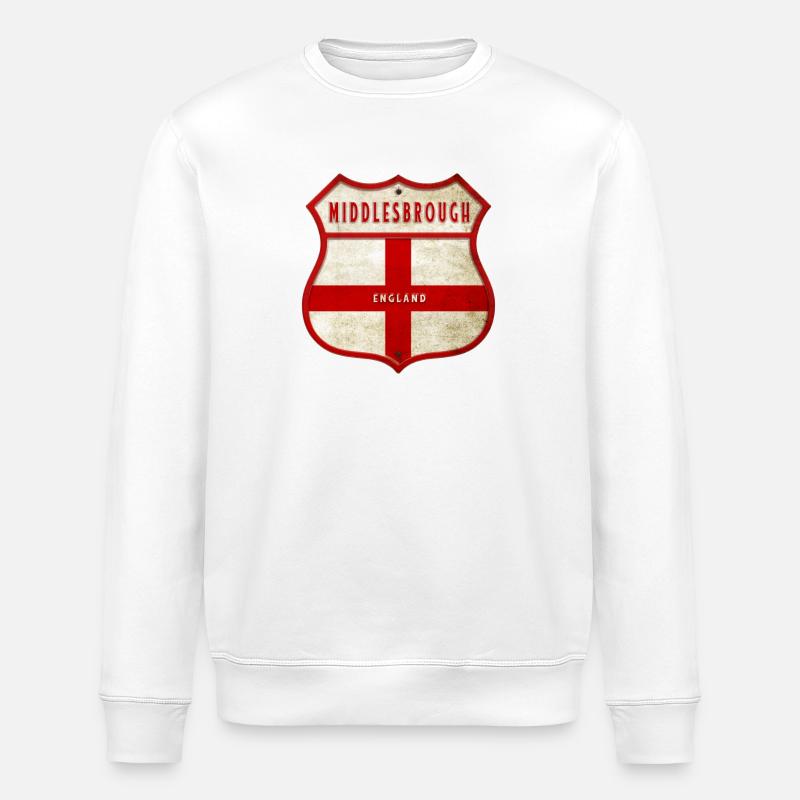 Armoiries de Middlesbrough Angleterre - Sweat bio ROLLER Stanley/Stella Unisexe - blanc