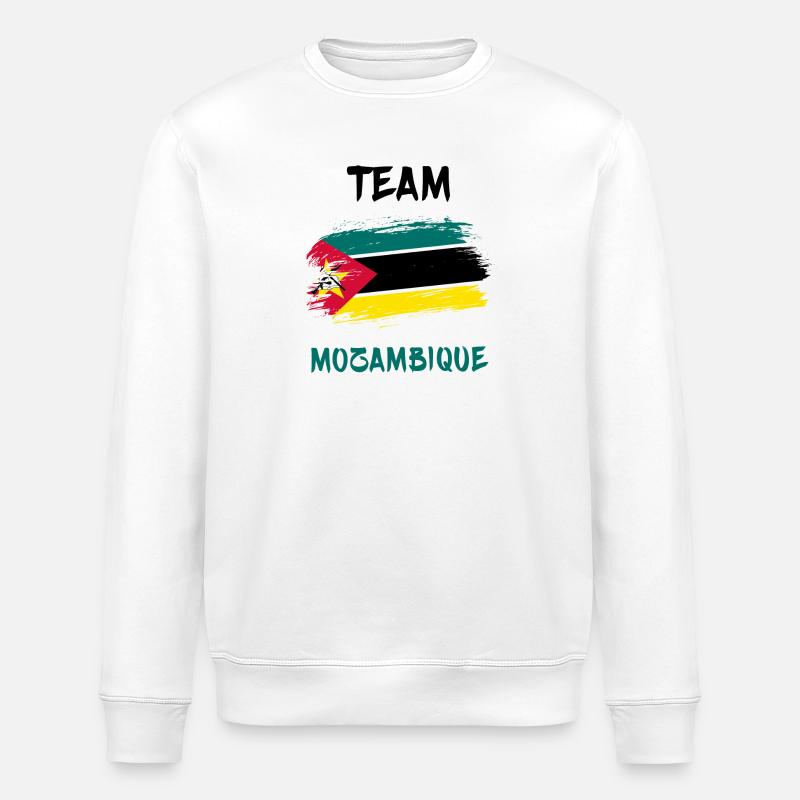 Drapeaux de l'équipe du Mozambique - Sweat bio ROLLER Stanley/Stella Unisexe - blanc