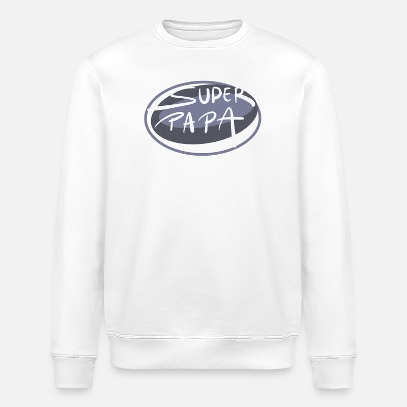 Super papa - Sweat bio ROLLER Stanley/Stella Unisexe - blanc