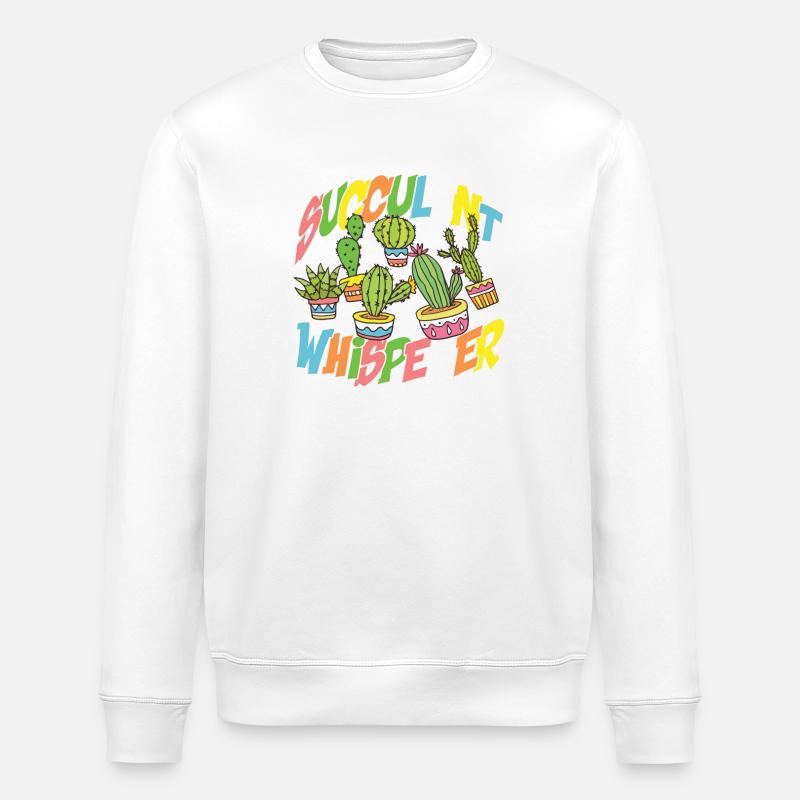 succulent whisperer - Stanley/Stella Unisex Bio-Sweatshirt ROLLER - Weiß