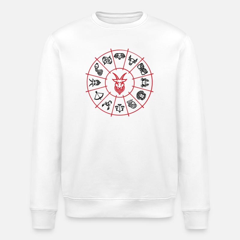 Konstellation Steinbock Tierkreiszeichen Himmel - Stanley/Stella Unisex Bio-Sweatshirt ROLLER - Weiß