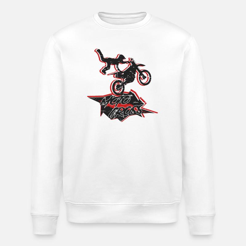 Cascadeur de motocross - Sweat bio ROLLER Stanley/Stella Unisexe - blanc
