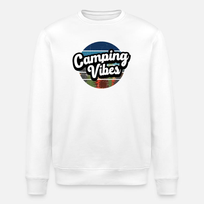 Ambiance de camping - Sweat bio ROLLER Stanley/Stella Unisexe - blanc