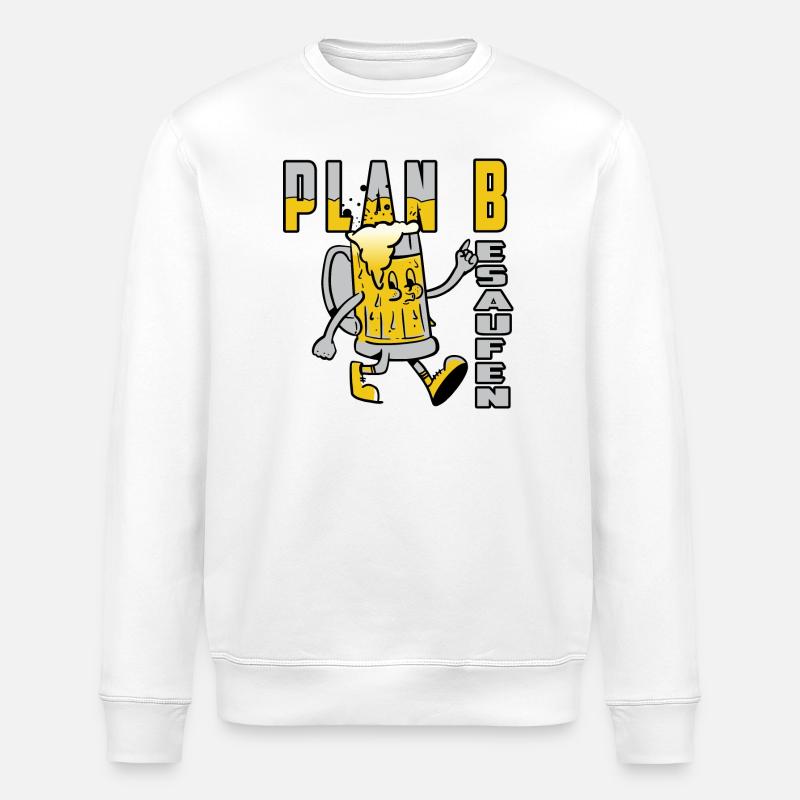 Plan B Besaufen - Sweat bio ROLLER Stanley/Stella Unisexe - blanc