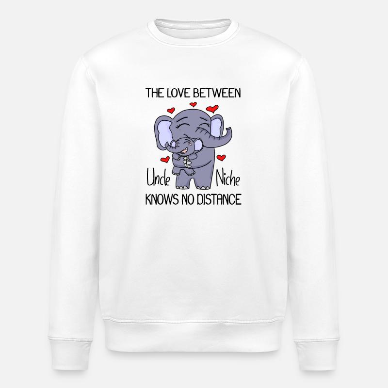 Love between uncle and niece - Stanley/Stella ROLLER Unisex Organic Sweatshirt - white