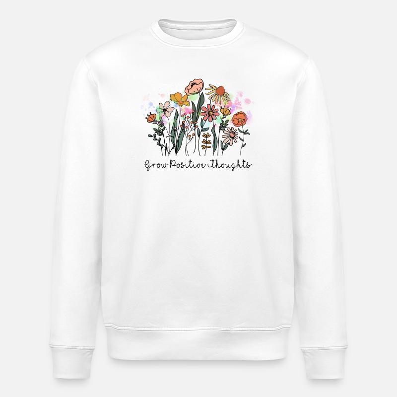 Développer des pensées positives - Sweat bio ROLLER Stanley/Stella Unisexe - blanc