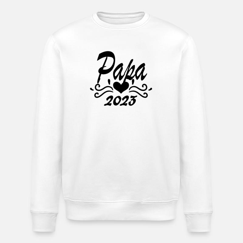 Papa 2023 - Devenez papa - Sweat bio ROLLER Stanley/Stella Unisexe - blanc