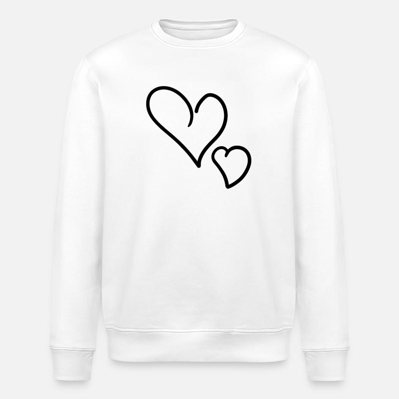 Herz Herze - Stanley/Stella Unisex Bio-Sweatshirt ROLLER - Weiß