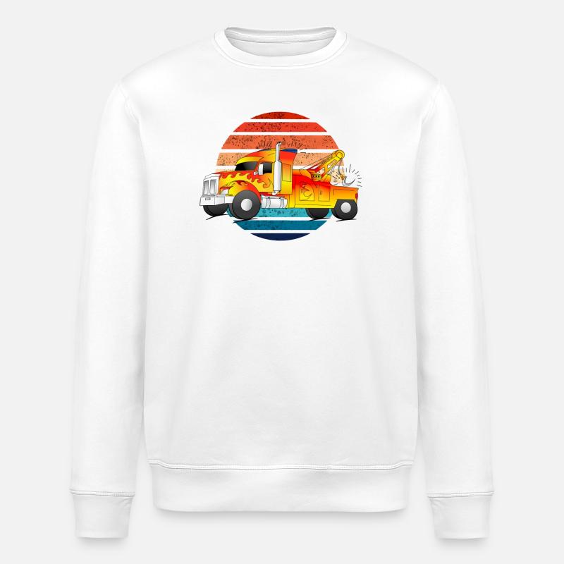 Abschleppwagen Abschleppdienst Abschlepper LKW - Stanley/Stella Unisex Bio-Sweatshirt ROLLER - Weiß