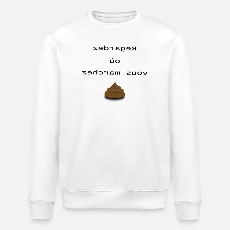 regardez où vous marchez - Sweat bio ROLLER Stanley/Stella Unisexe - blanc