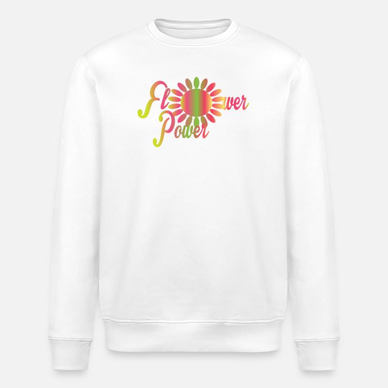 Le pouvoir des fleurs - Sweat bio ROLLER Stanley/Stella Unisexe - blanc
