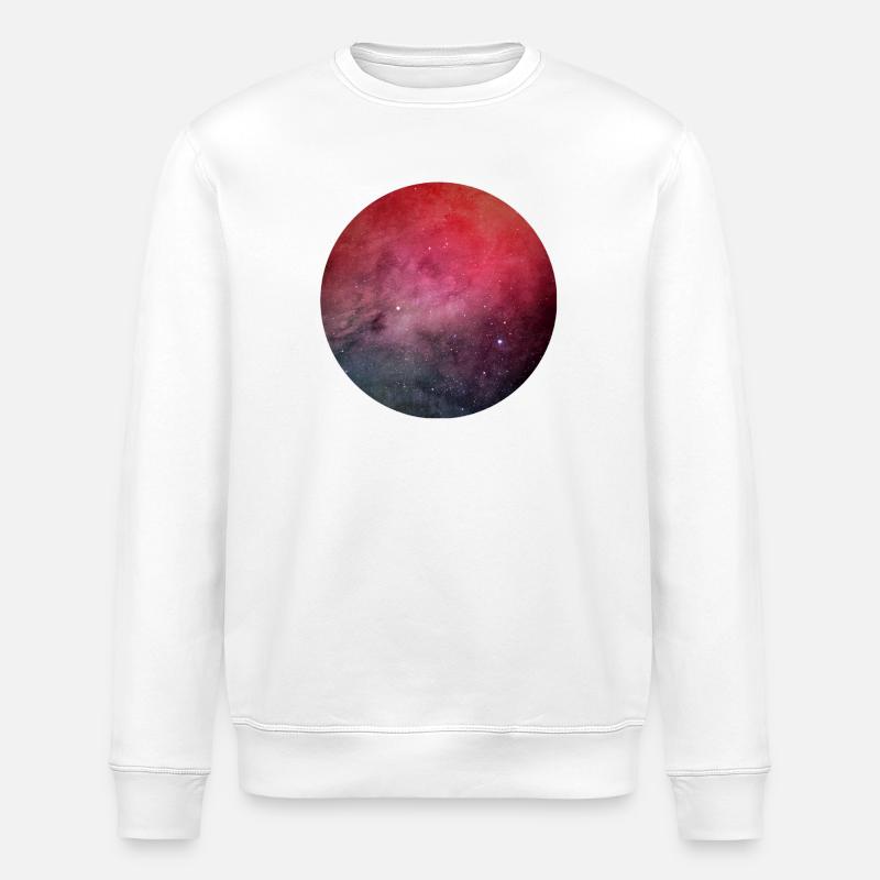 Galaktisches Farbenspiel auf Baumwolle - Stanley/Stella Unisex Bio-Sweatshirt ROLLER - Weiß