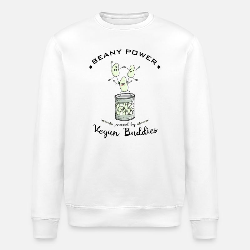 Bohnen Soja vegane Proteine - Stanley/Stella Unisex Bio-Sweatshirt ROLLER - Weiß
