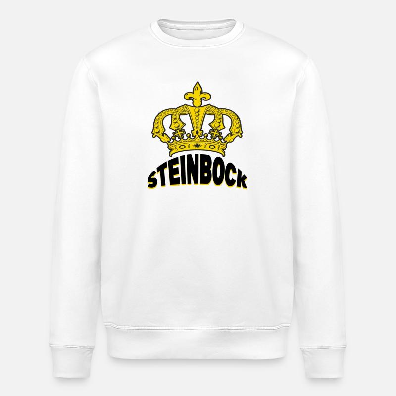 Steinbock Horoskop Spruch Sternzeichen Aberglaube - Stanley/Stella Unisex Bio-Sweatshirt ROLLER - Weiß