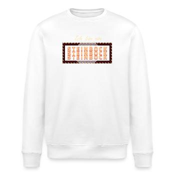 Cool Horoskop Statement Steinbock Aberglaube - Stanley/Stella Unisex Bio-Sweatshirt ROLLER - Weiß - Vorne - Nik (191cm)