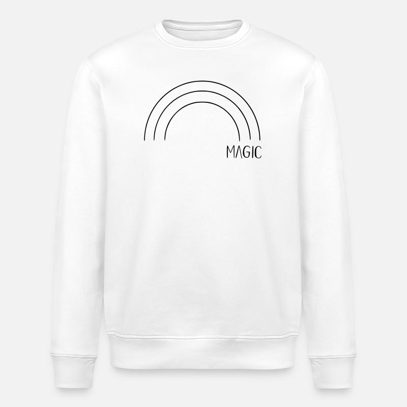 Arc-en-ciel magique - Sweat bio ROLLER Stanley/Stella Unisexe - blanc