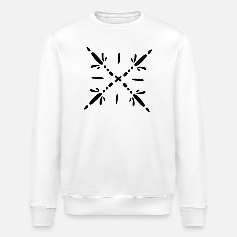Snowflake Mandala - Stanley/Stella ROLLER Unisex Organic Sweatshirt - white