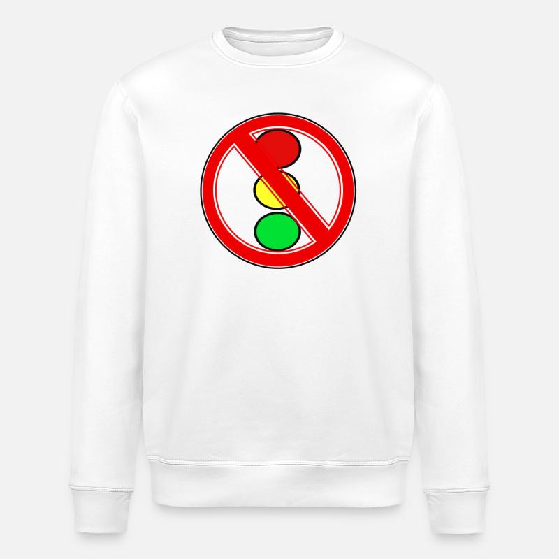 Ampel Verbotsschild - Stanley/Stella Unisex Bio-Sweatshirt ROLLER - Weiß
