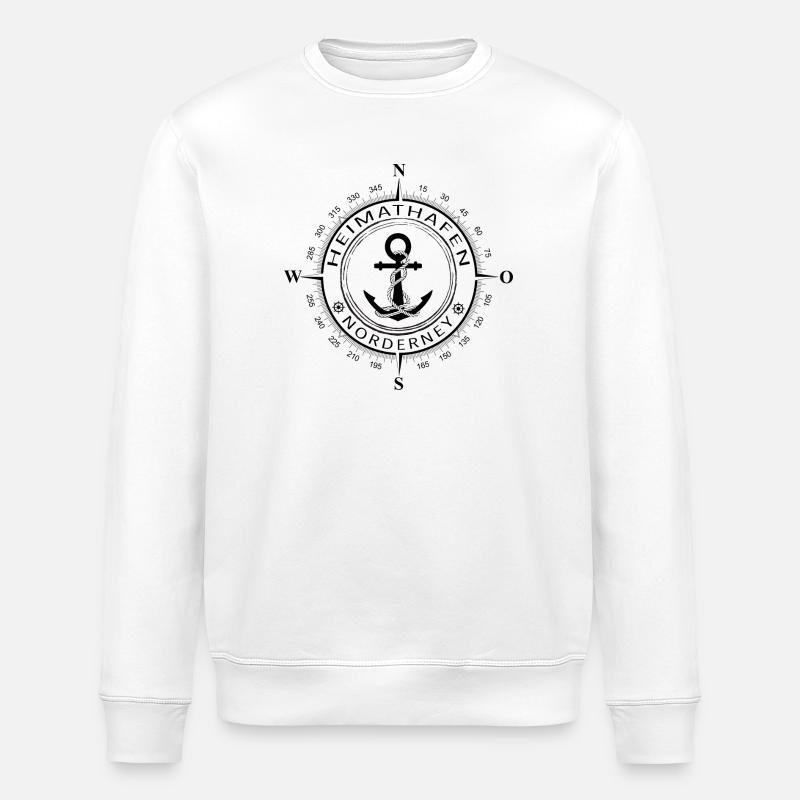 Heimathafen Norderney - Stanley/Stella Unisex Bio-Sweatshirt ROLLER - Weiß