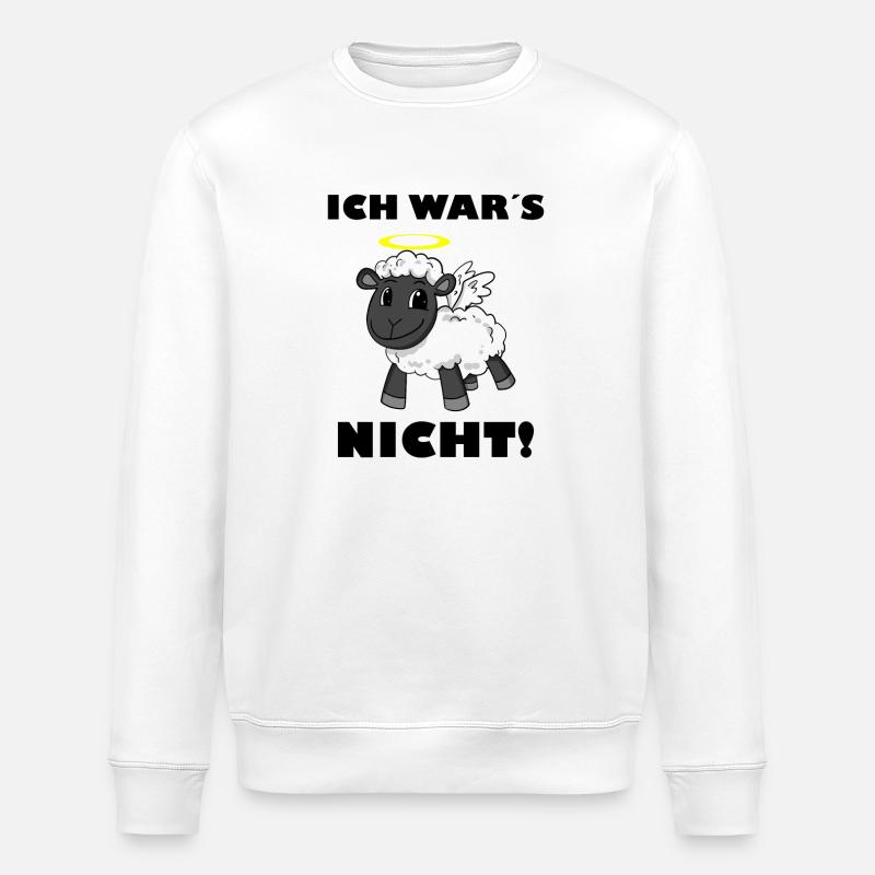 Schaf Engel - ich wars nicht - Stanley/Stella Unisex Bio-Sweatshirt ROLLER - Weiß